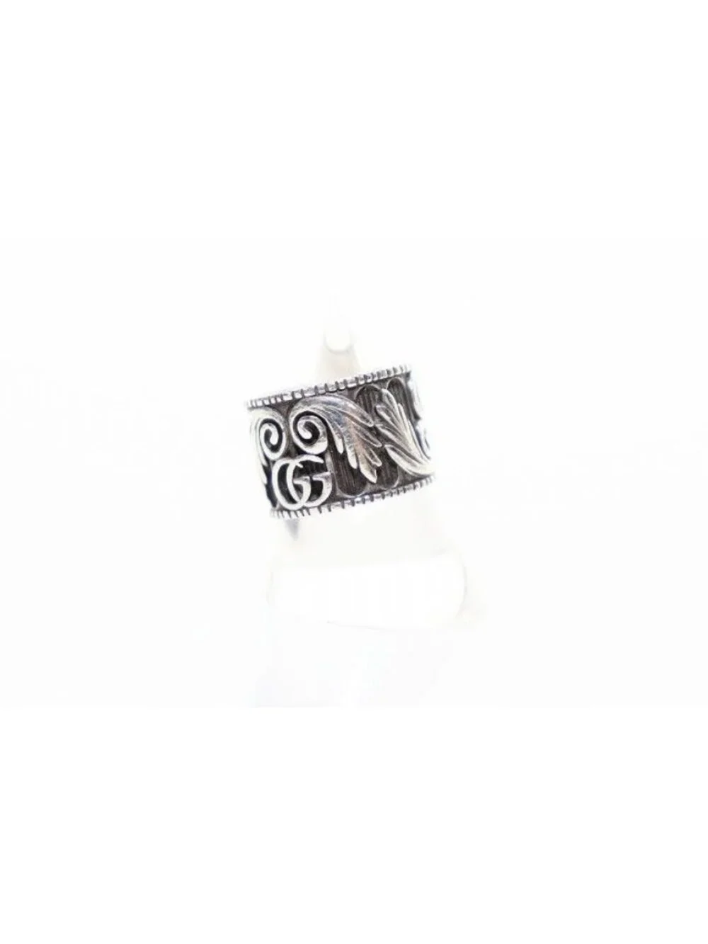 Gucci GG Leaf Ring No Silver Sterling Double Wide